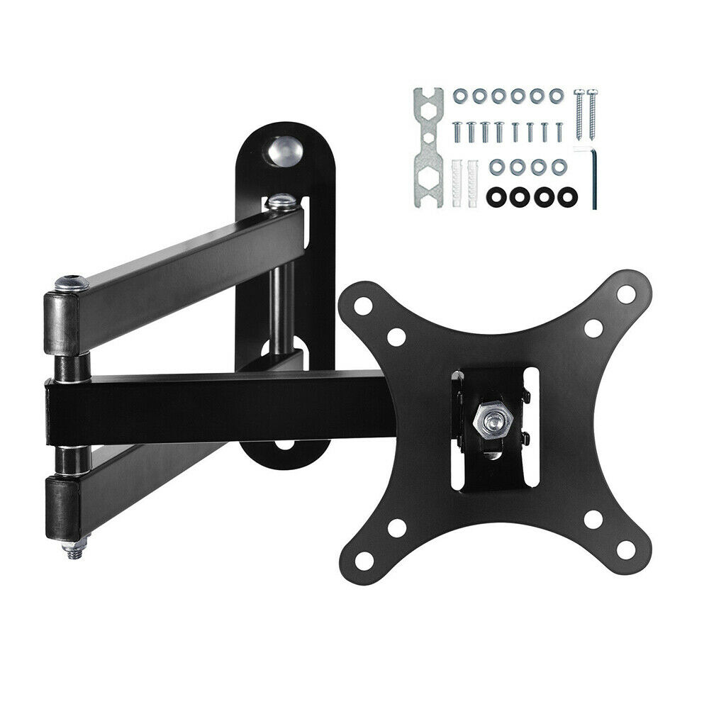 Tilt Swivel TV Wall Mount Bracket LCD LED Monitor 10"-27" TV Holder