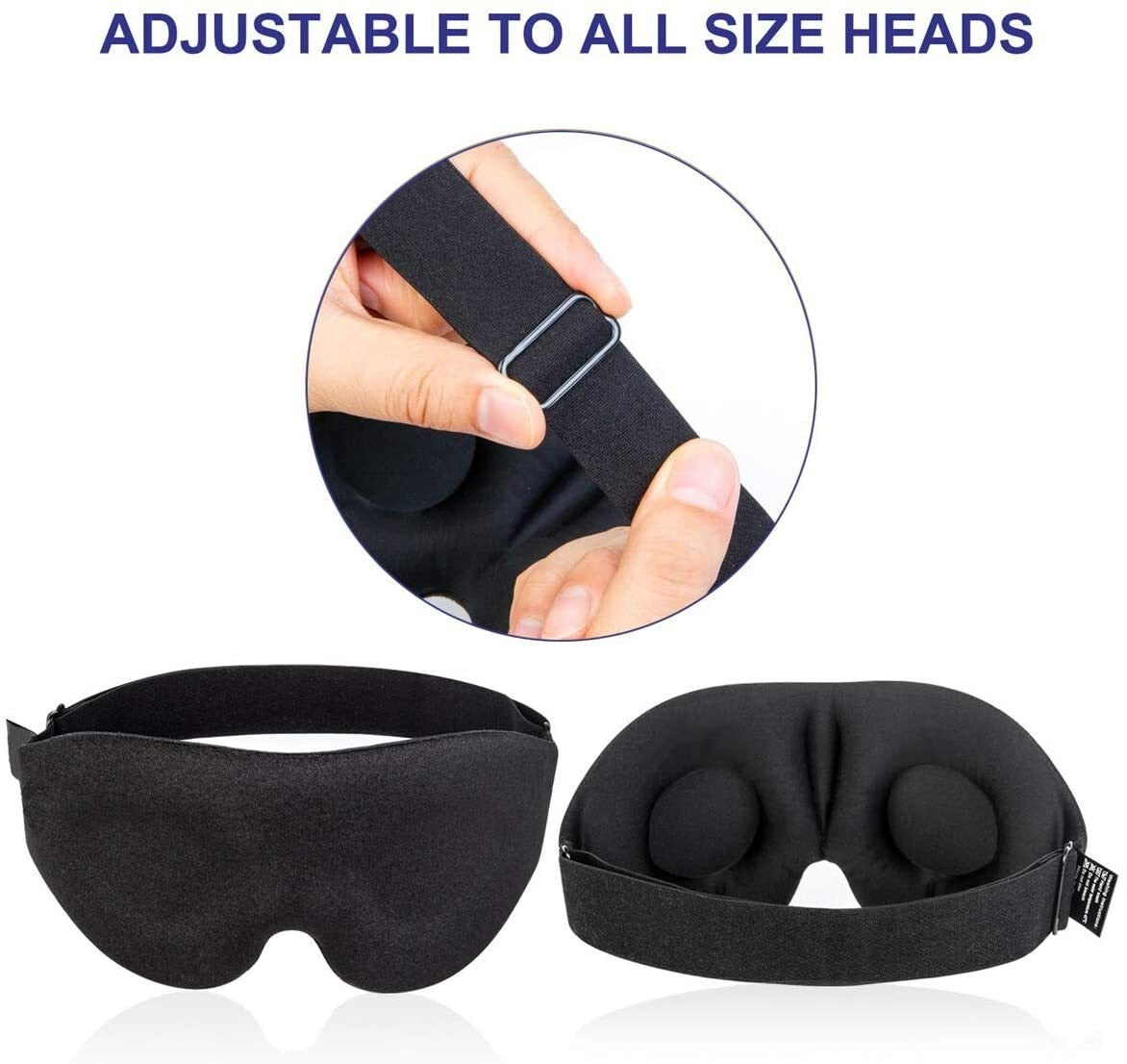 3D Sleep Mask Blindfold Eye Masks Cover Memory Foam Soft Padded