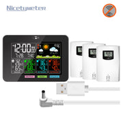 Weather Station Wireless Thermometer with 3 Sensors Temperature Humidity Monitor