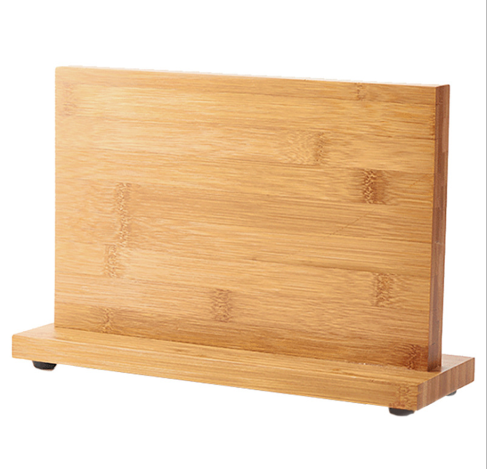 Bamboo Magnetic Knife Storage Cutlery Holder Stand Rack Block Kitchen Bar Tool