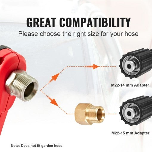 3 IN 1 High Pressure Washer Gun 4000PSI Power Washer Wand