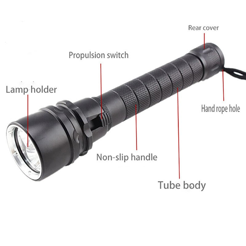 Scuba Diving Flashlight 5000Lumens Super Bright LED Underwater Torch