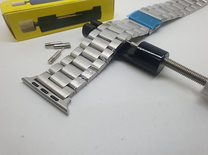 Metal Watch Strap Repair Tool Kit, Threaded Link Remover with Additional Pins