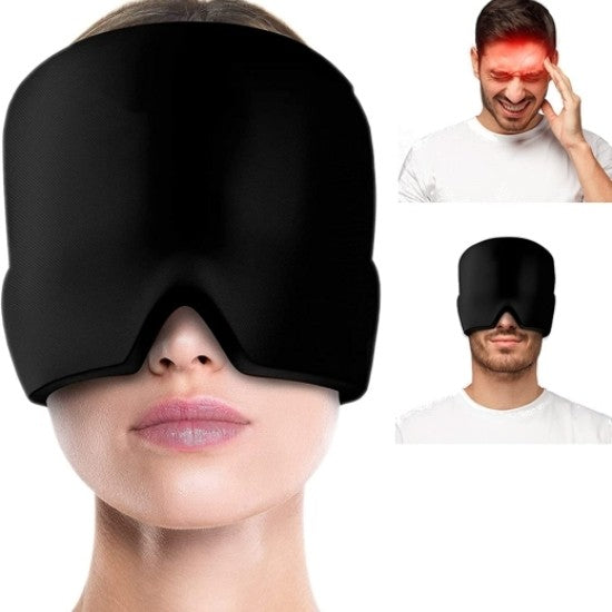 180° Migraine Relief Hat Ice Headache Wrap for Puffy Eyes