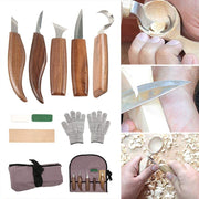 Wood Carving Tools Set 10 in 1 Wood Sculpture Tool Walnut Carving Knife Kit