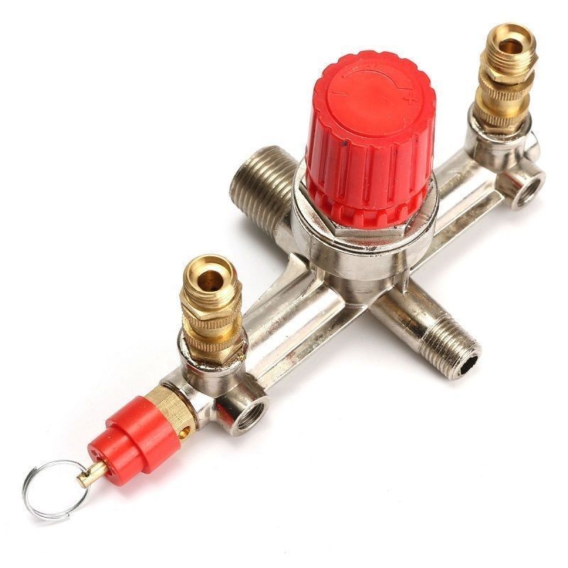 Air Compressor Pressure Switch Control Valve Manifold Gauges Regulator 90-120PSI