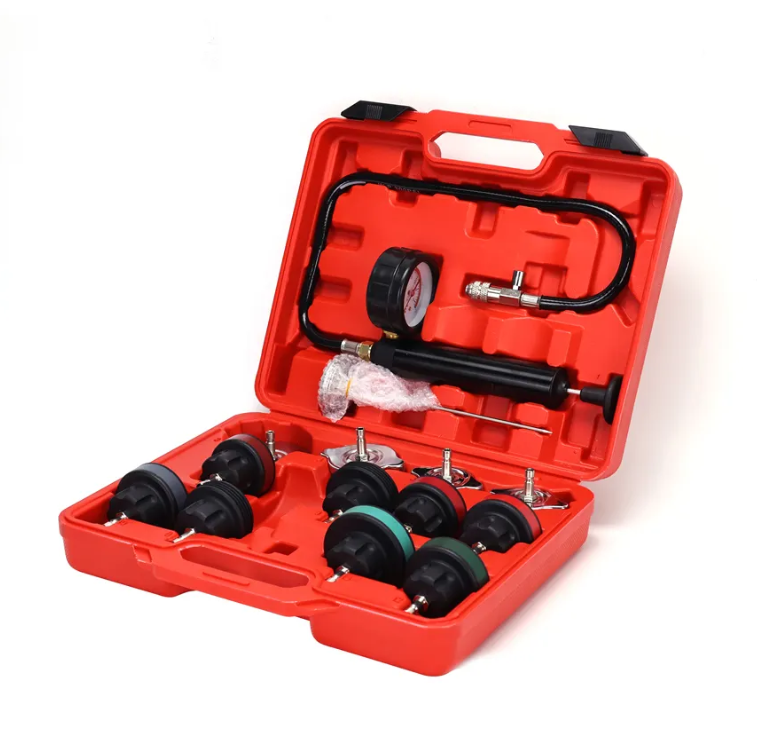 14pcs Radiator Pressure Tester Coolant Purge Refill Vacuum Cooling System Kit