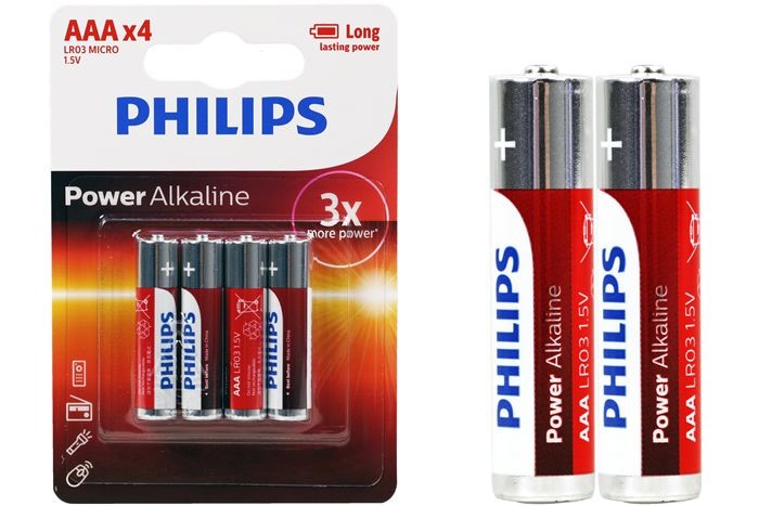 Philips Battery Alkaline AAA (Pack of 4)