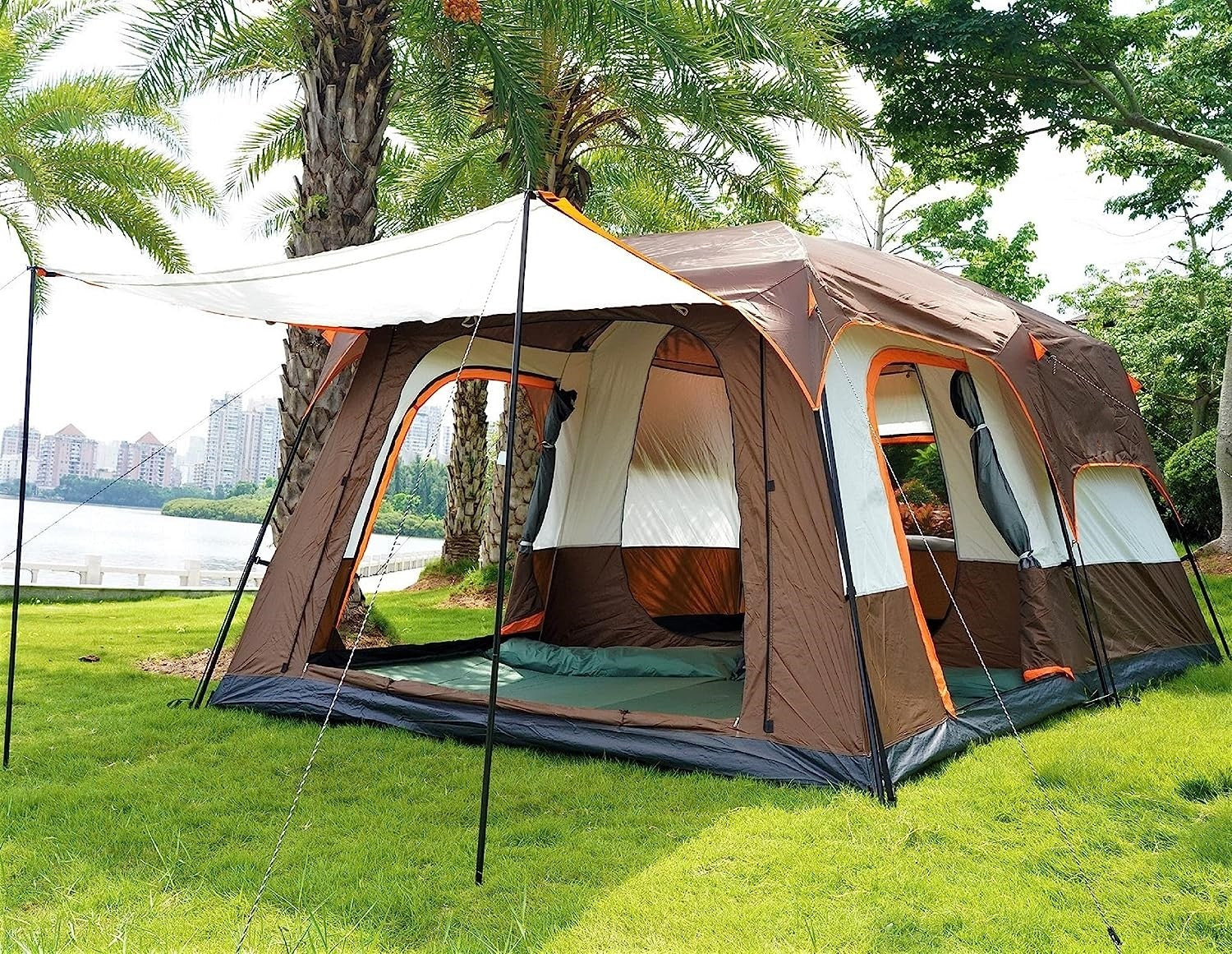 Spacious Outdoor Tent for 8-12 Persons with Carrying Bag Ideal for Hiking