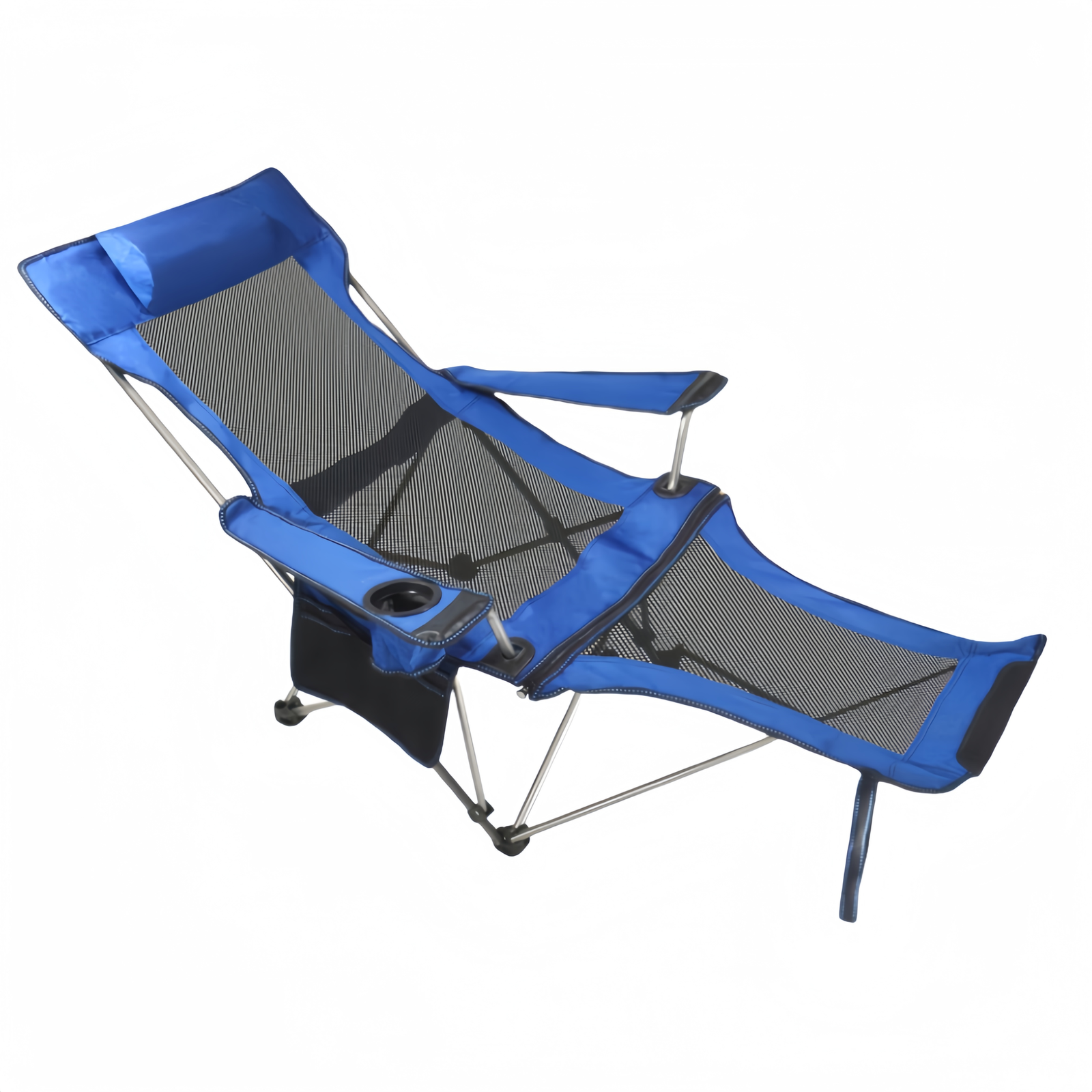 Folding Reclining Adjustable Camping Chair with Detachable Footrest