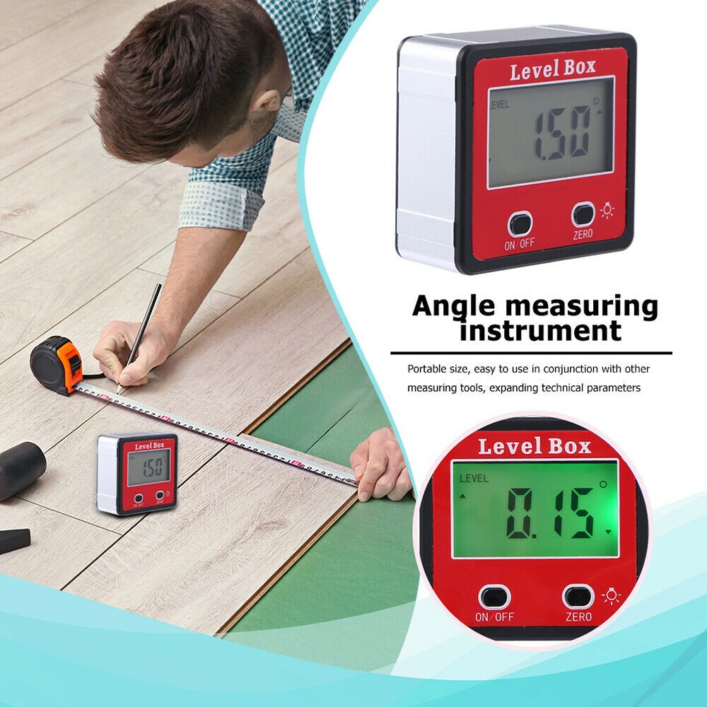 Magnetic Digital Protractor Angle Finder Gauge Inclinometer Electronic Box