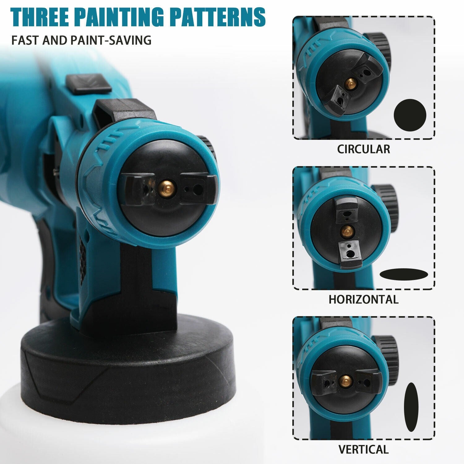 Cordless Spray Gun Airless Paint Sprayer Fits Makita 18V Battery