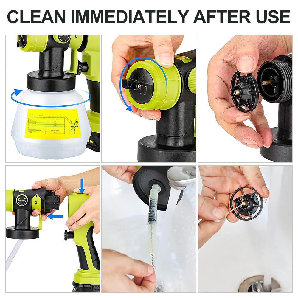 Cordless Spray Gun Airless Paint Sprayer For Ryobi 18V battery