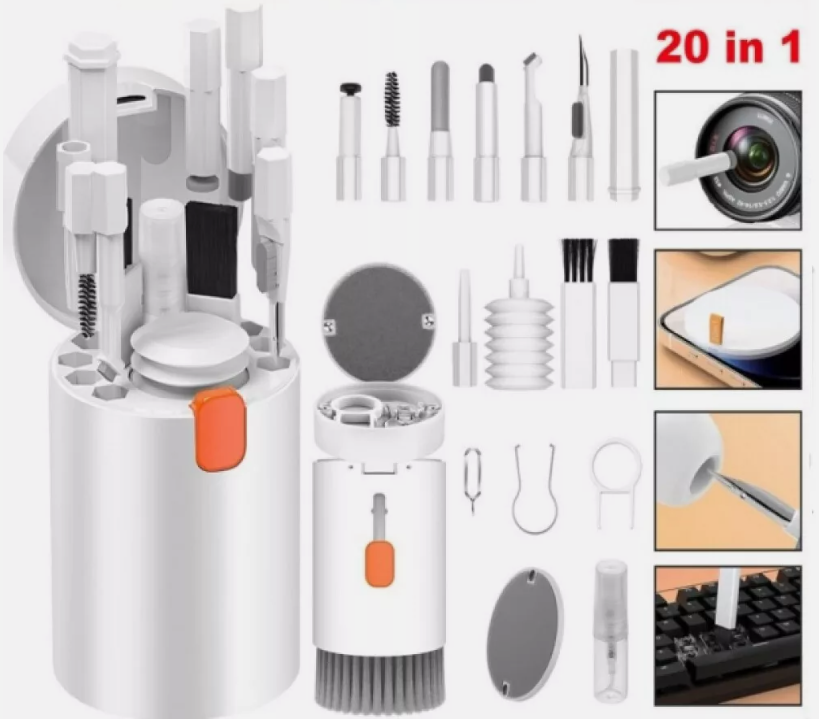 20 in 1 Multifunctional Cleaner Kit for Keyboard Earbuds Camera Cellphones