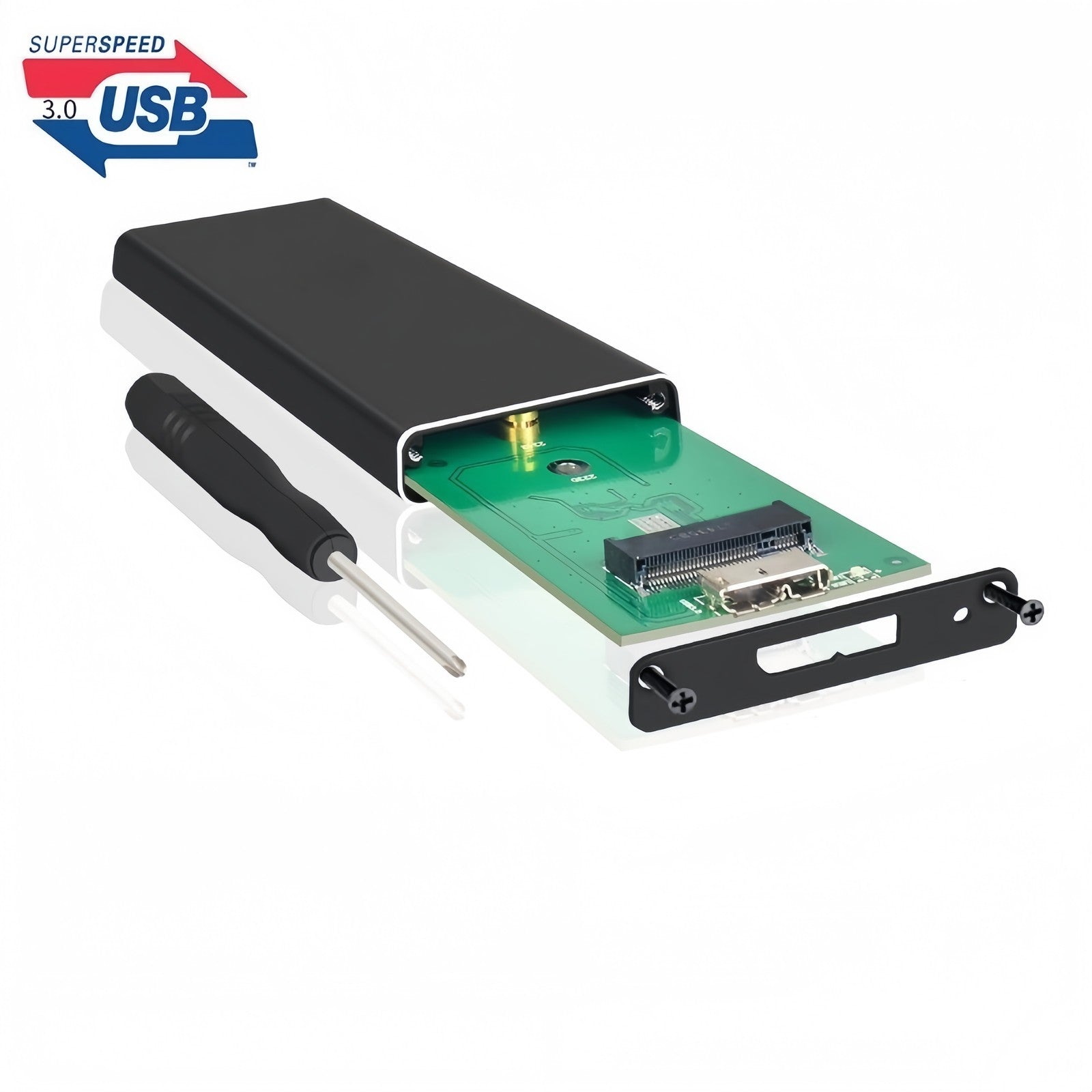 USB 3.0 TO M.2 NGFF SSD SATA External Enclosure Storage Case Adapter