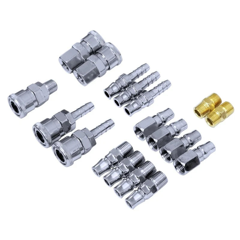 18pcs Air Hose Fittings Nitto Type Male Coupler Compressor Couplings Air Tools