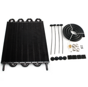 8 Pass Tube and Fin Transmission Cooler Universal 5/16" Oil Cooler Kit Aluminium