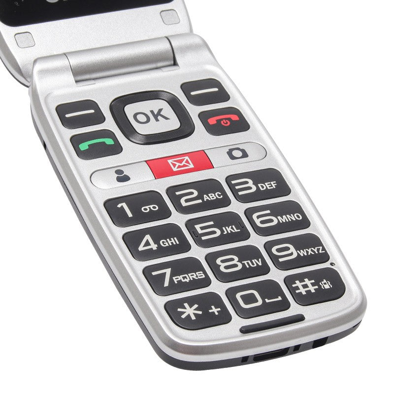 4G Big Button Mobile Flip Phone for Seniors Elderly Unlocked Red