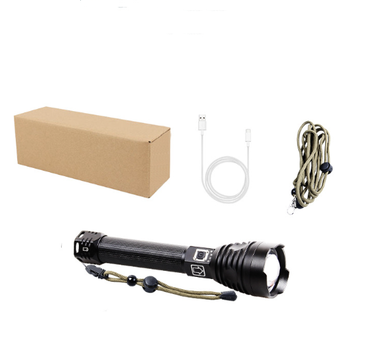 XHP90 3000LM Tactical 3 Mode Zoom Flashlight LED Hunting Torch