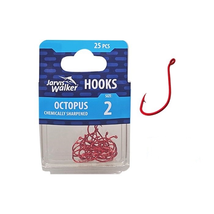 Jarvis Walker Octopus Hooks (Size 2), Pack of 25
