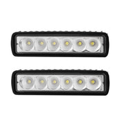 2x 6inch 30W LED Work Driving Light Bar Flood beam Lamp Reverse Offroad 4x4