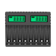 8 Slot Smart Battery Charger for AA/AAA Rechargeable Batteries