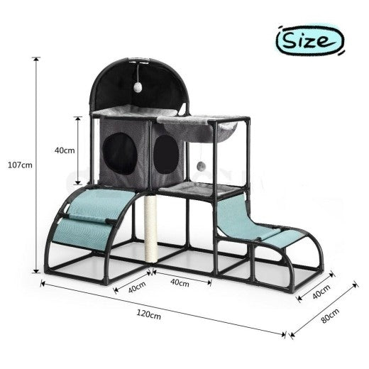 Cat Tree Tower Post Scratcher Scratching Condo Play House