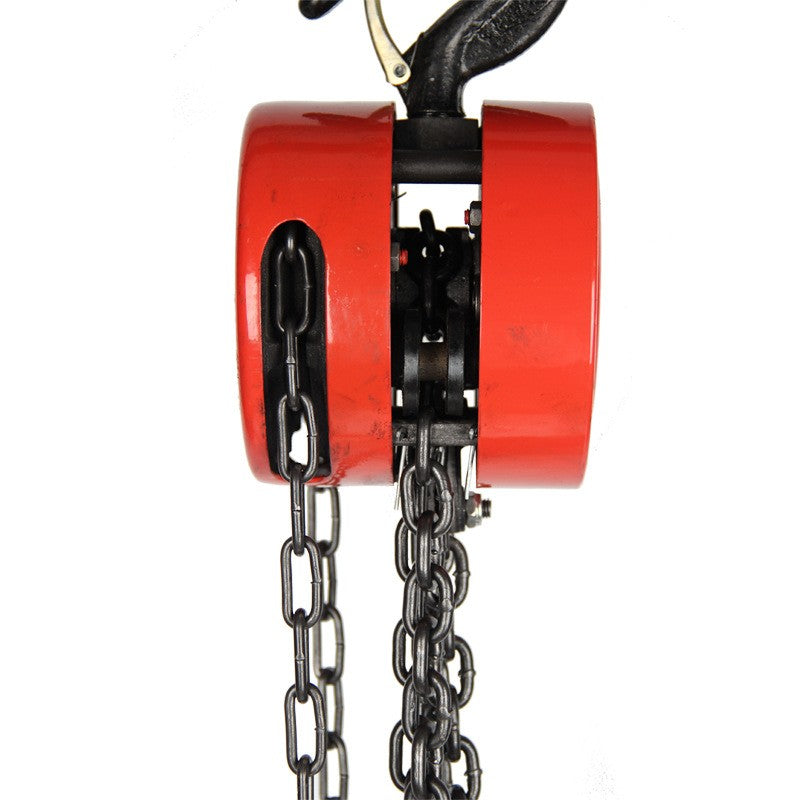 Chain Hoist Block and Tackle 2 Ton Winch Capacity Engine Lift Puller Fall
