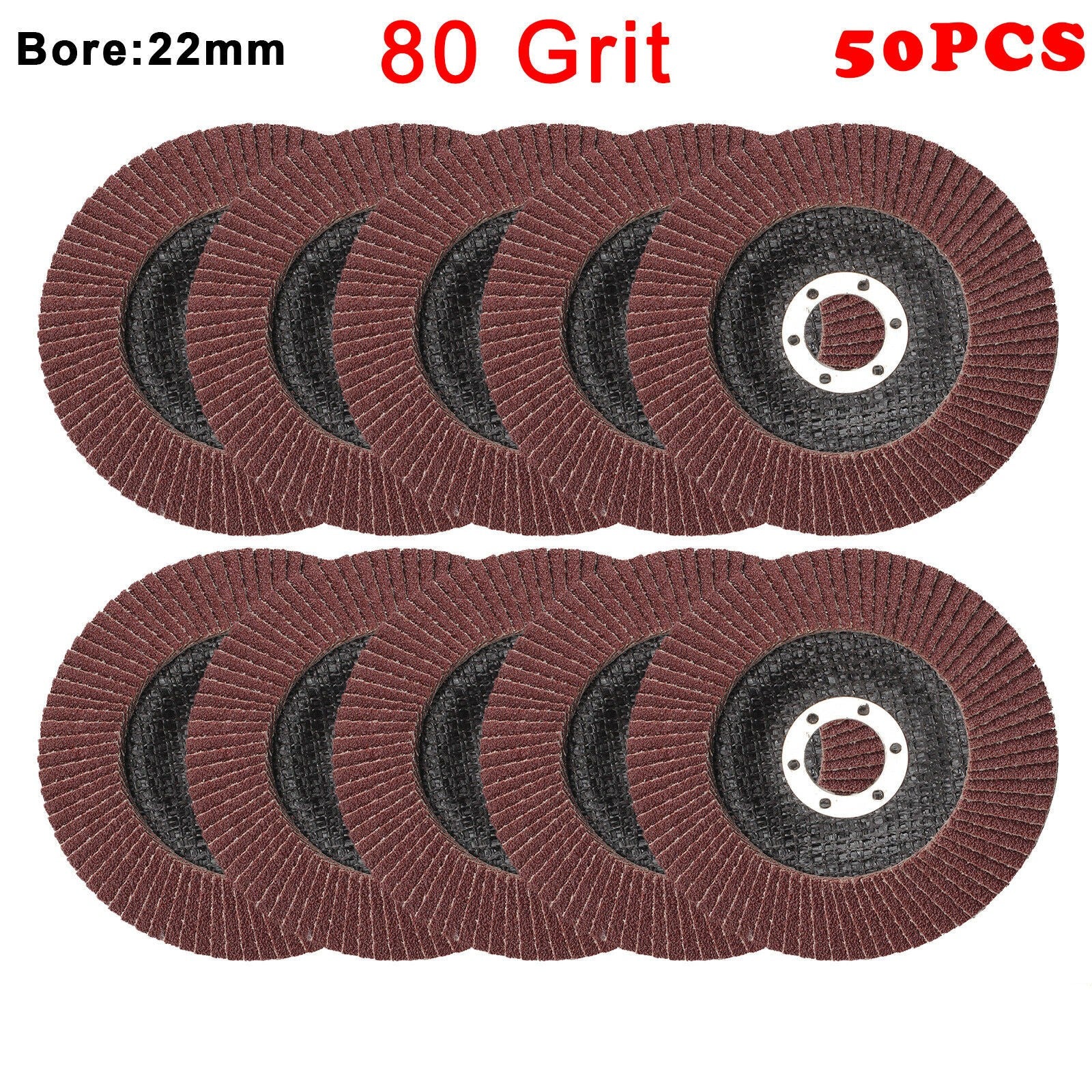 50Pcs 5'' 125MM Sanding Flap Disc