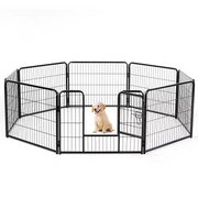 Dog Playpen Pet Cage Enclosure 8 Panel Puppy Fence Metal Play Pen
