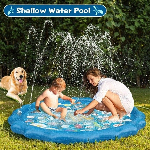 Kids Water Play Mat Sprinkler Splash Pad 170CM