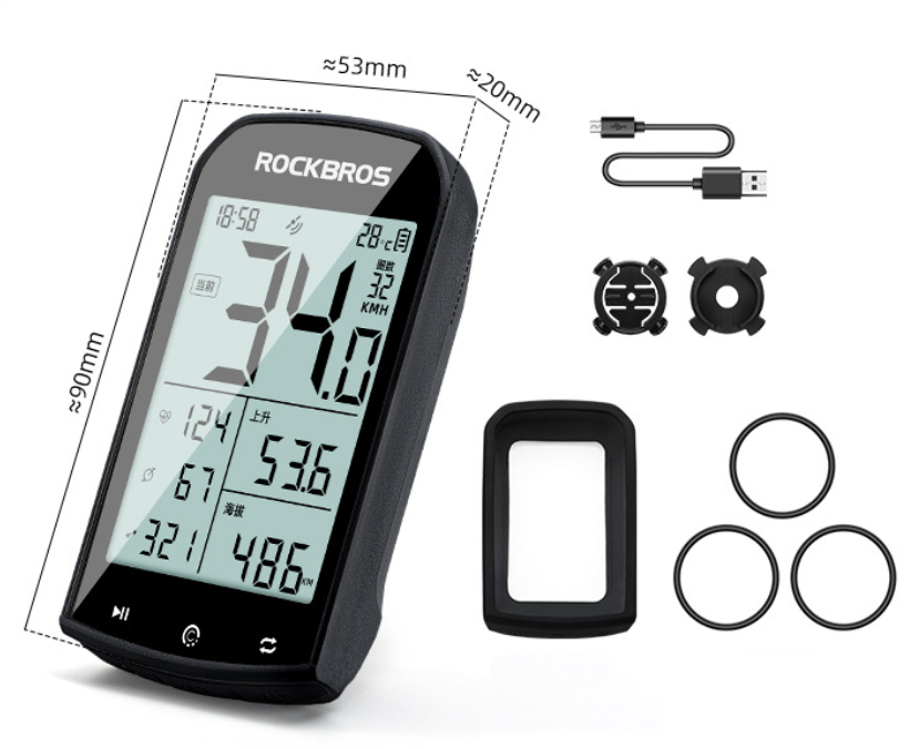 ROCKBROS Cycling Bicycle Bike GPS Computer ANT+ Wireless Speedometer Cadence