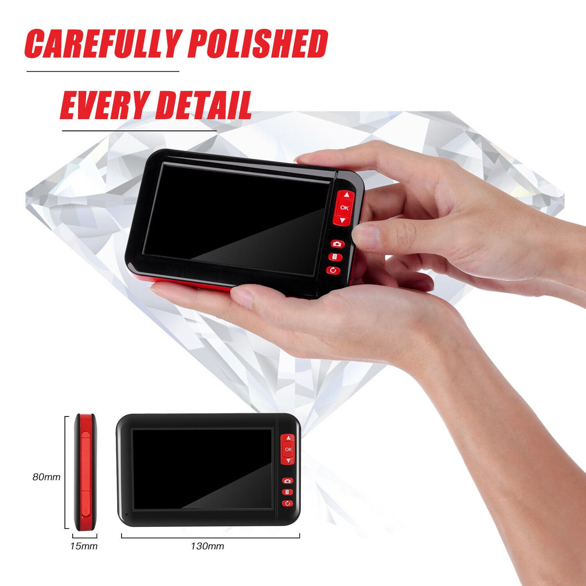 Industrial Endoscope Camera 1080P HD 4.3'' Borescope 2M 5M 10M Cable