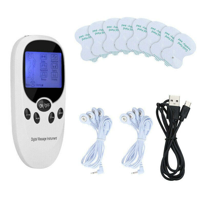 Tens Machine Unit Electrical Massager Pulse Muscle Stimulator Back Pain
