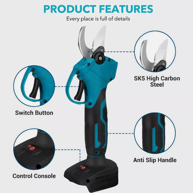 Cordless Pruning Shears Brushless Electric Secateur For Makita 18V Battery