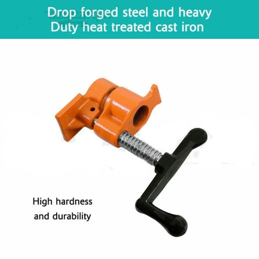 3/4" Gluing Pipe Clamp 4 Pcs Woodworking Vice Tools Wide Surface protect Pads