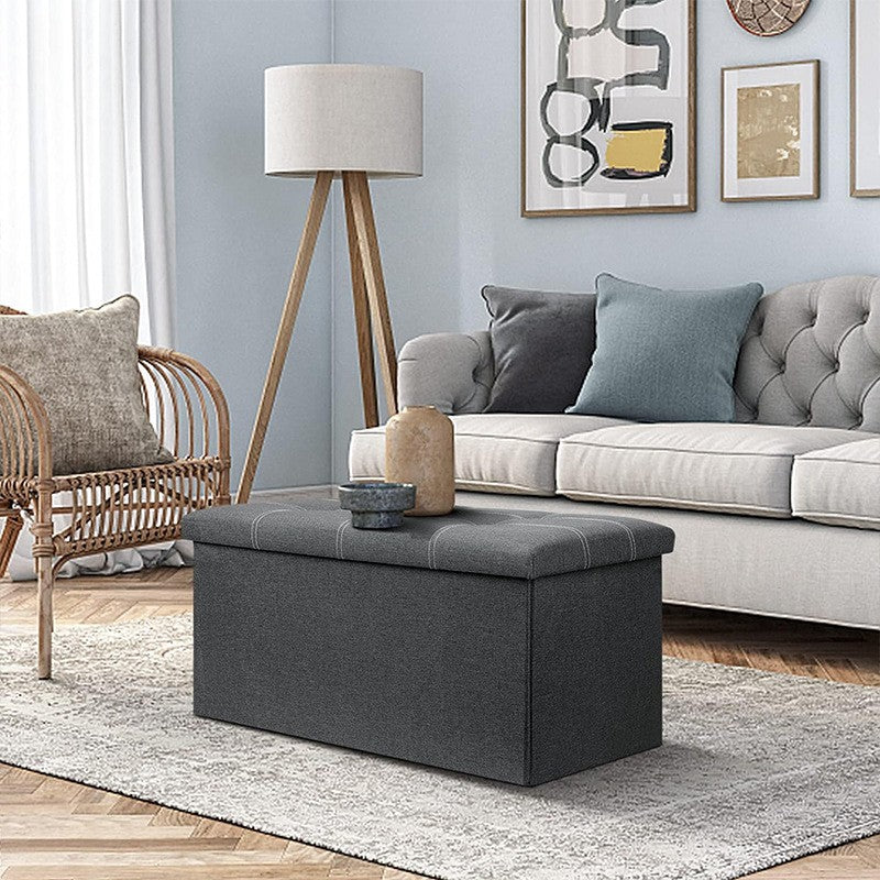 Folding Storage Ottoman Bench