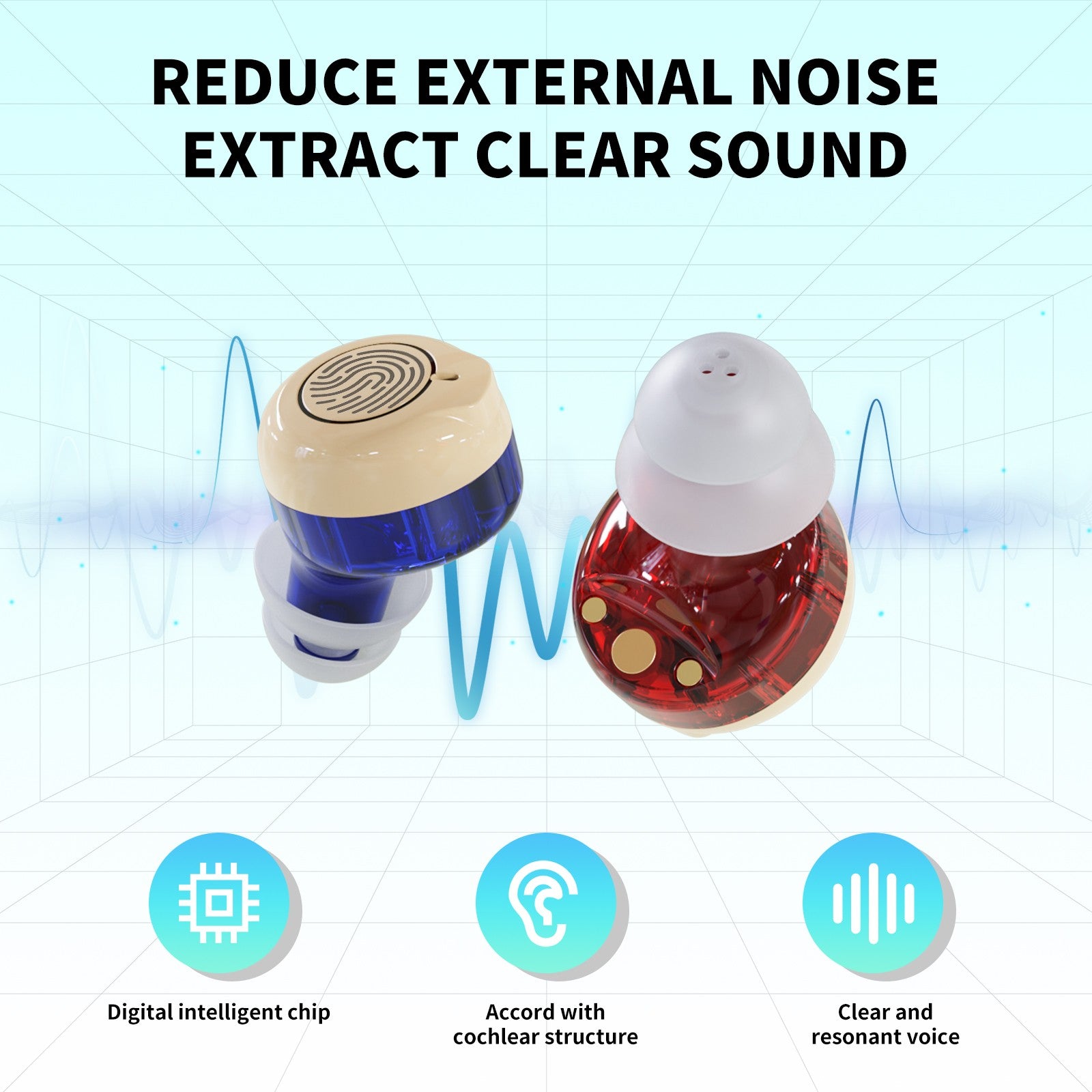 Hearing Aids for Seniors with Noise Cancelling and Volume Control