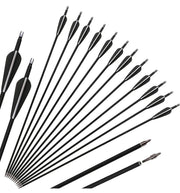 12Pcs 31 inch Archery Carbon Arrows Hunting Targeting Arrows