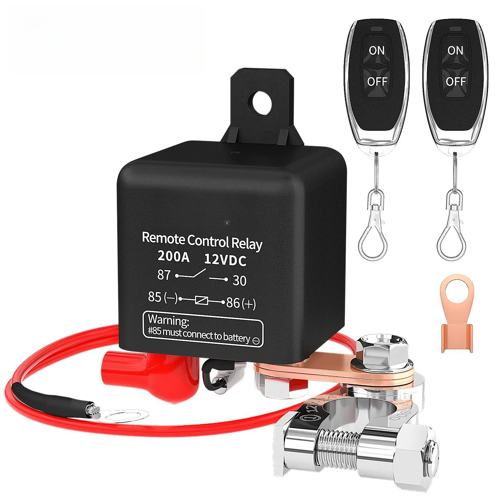 Wireless Remote Car Battery Disconnect Master Relay Kill Cut off Switch Isolator