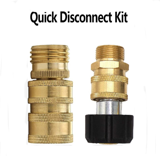 Pressure Washer Adapter Set, M22 Swivel to 3/8'' Quick Connect Kit