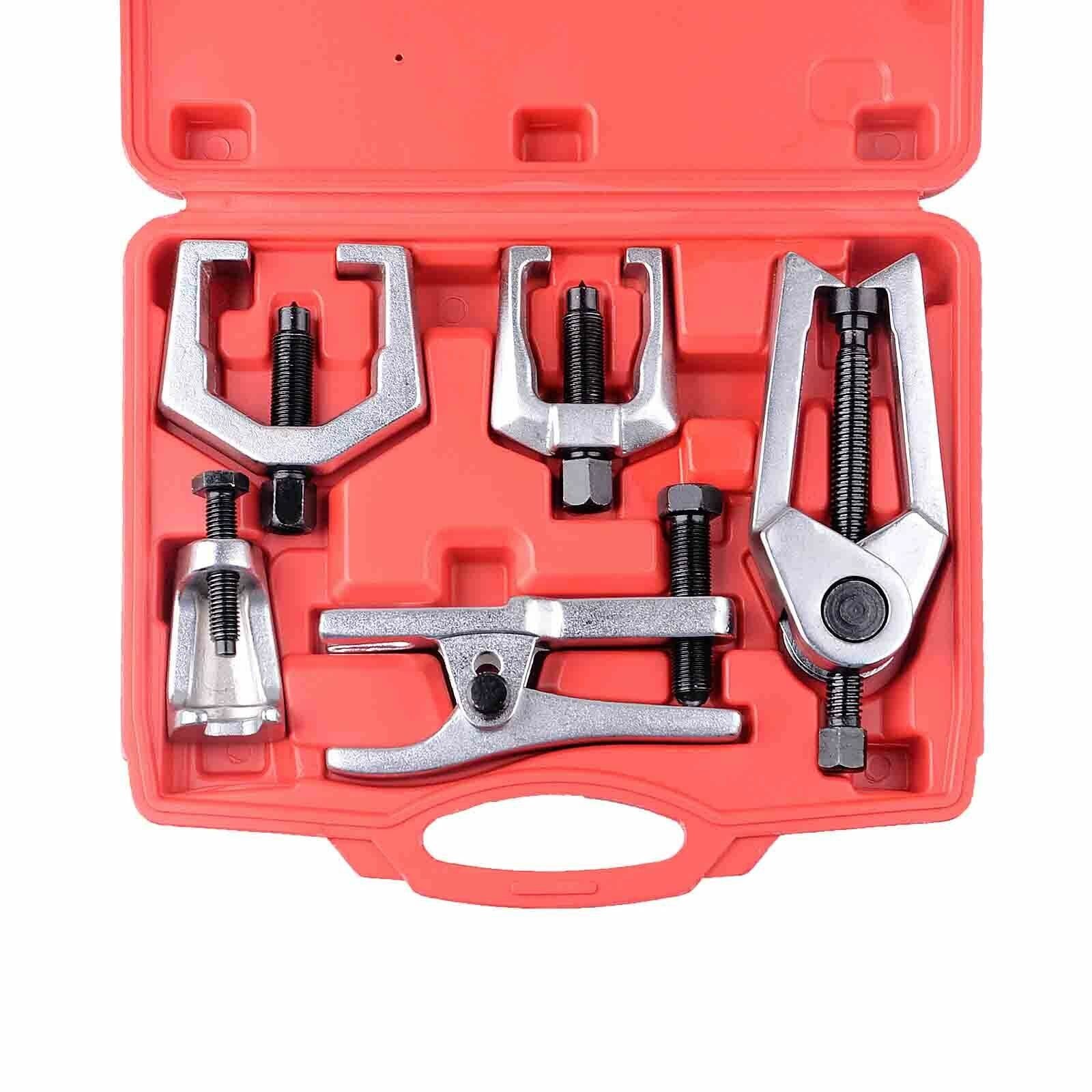 5pcs Front End Service Tool Kit Ball Joint Tie Rod Set Pitman Arm Puller Remover