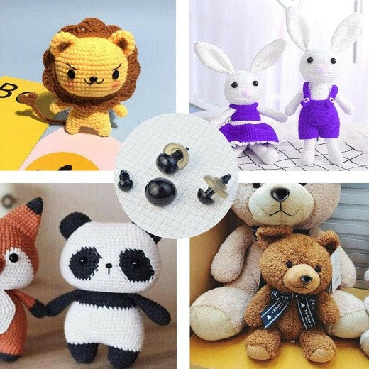 100Pcs Plastic Toy Screw Eyes Kit for Doll