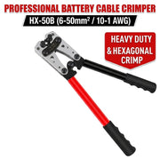 6 - 50 mm2 Anderson Plug Crimp Crimping Tool Battery Cable Lug Hex Crimper