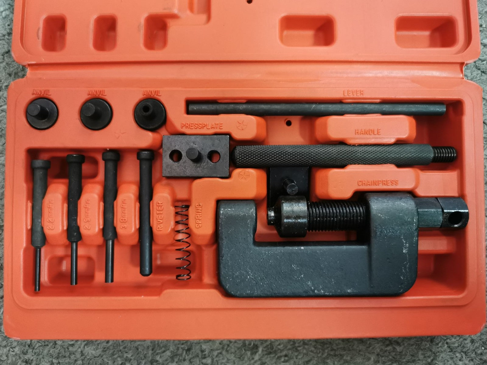 Bike Motorcycle Motorbike Chain Splitter Breaker Link Rivet Riveter Tool Set