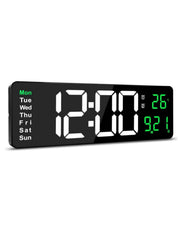 16 Inch Large Digital Wall Clock LED Display Alarm Clock with 2 Alarms Auto Dimmer