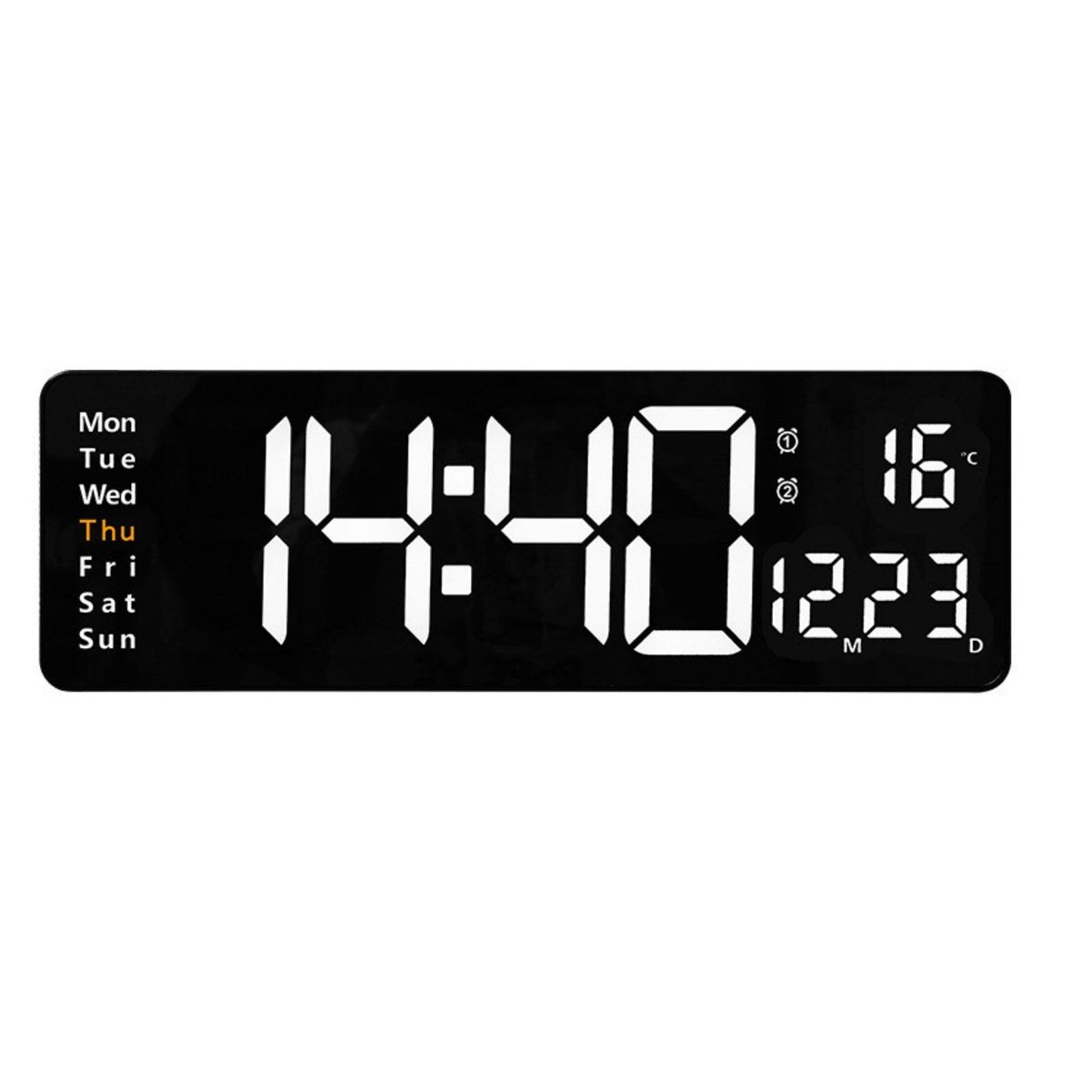 38.7cm 16 Inch Large Digital Wall Clock LED Alarm Clock Auto Dimmer for Gym Office