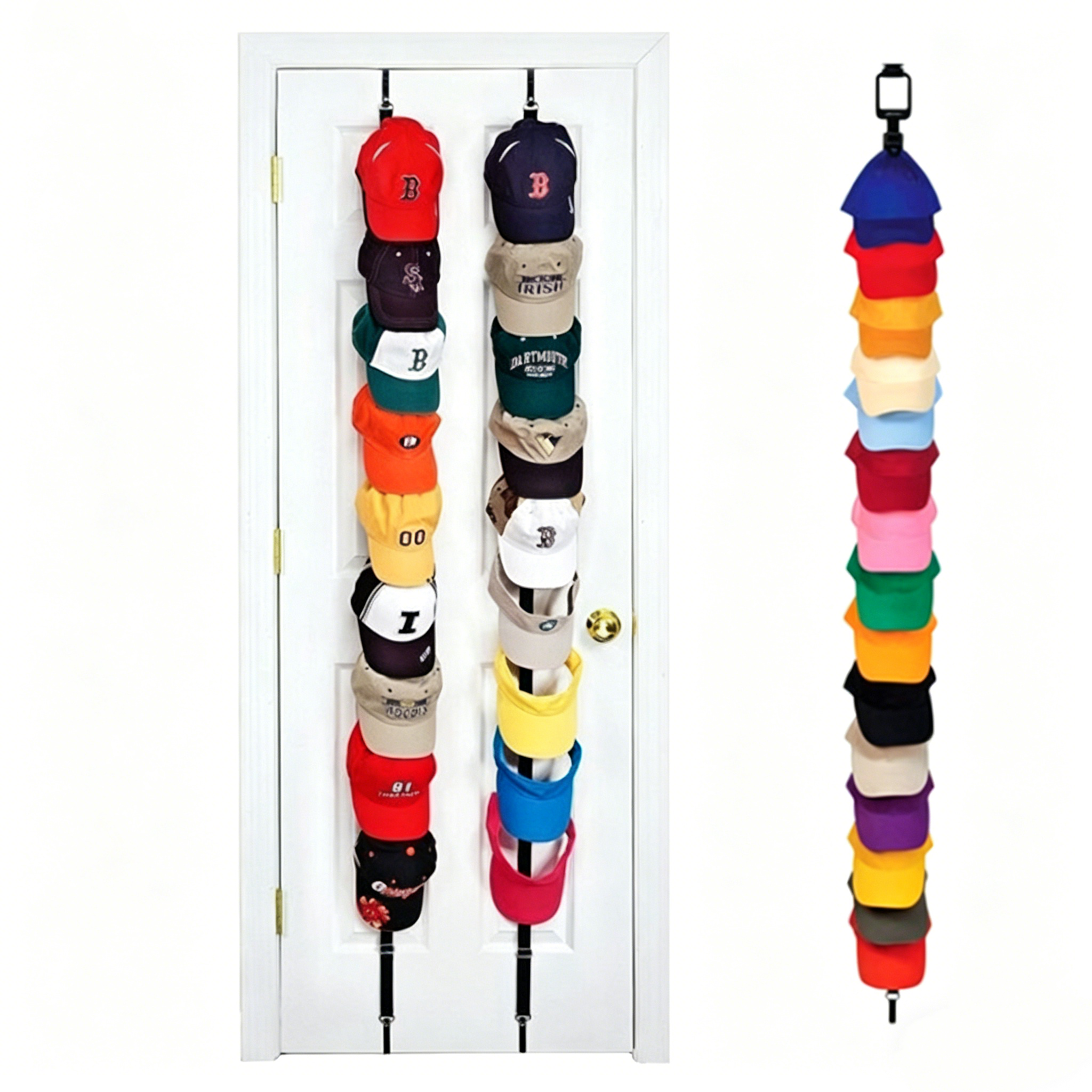 Adjustable Over Straps Hook Door Hanger Hat HandBag Rack Organizer