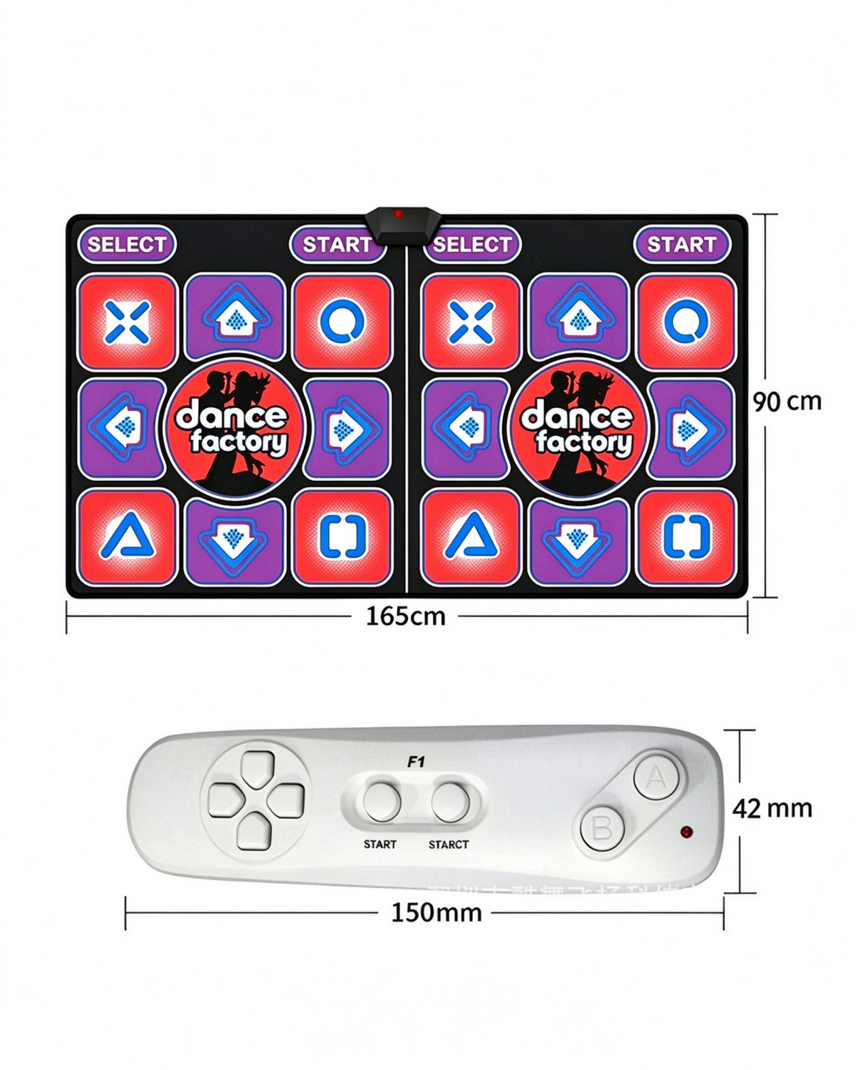 Wireless Dancers Step Pads Fitness Kit Double Dance Mat For Kids Adult