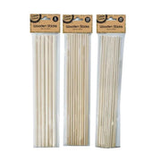 Natural Wooden Craft Sticks 30.5CM Long Dowel Round Building Rod DIY Art 3 Sizes